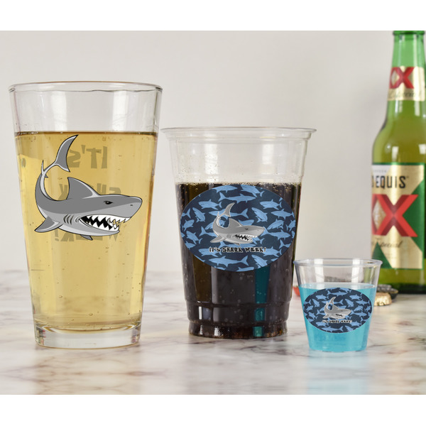 Sharks Pint Glass - Two Content - In Context