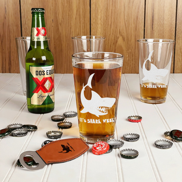 Sharks Pint Glasses - In Context