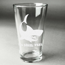 Sharks Pint Glass - Engraved (Single) (Personalized)