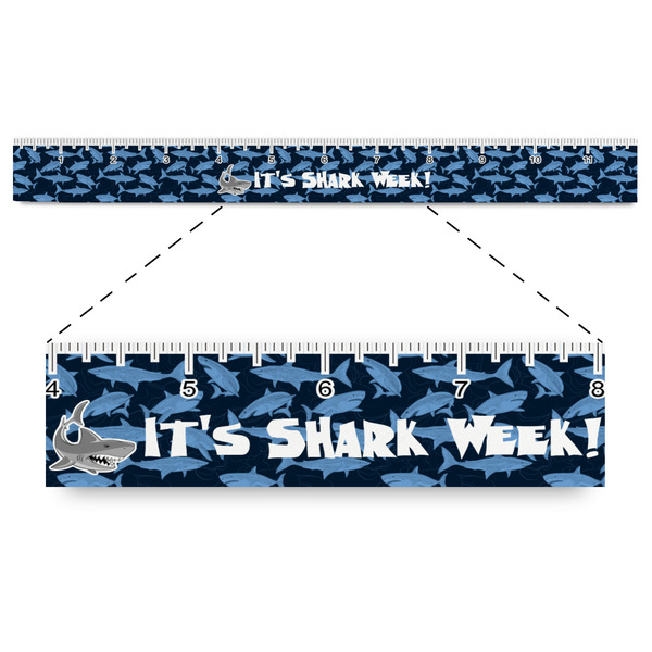 Custom Sharks Plastic Ruler - 12" (Personalized)
