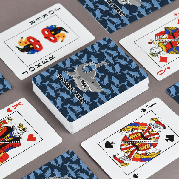 Sharks Playing Cards - Front & Back View
