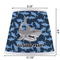 Sharks Poly Film Empire Lampshade - Dimensions