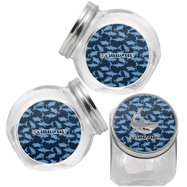 Sharks Puppy Treat Jar - Top Left Right
