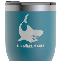 Sharks RTIC Tumbler - Dark Teal - Laser Engraved - Single-Sided (Personalized)