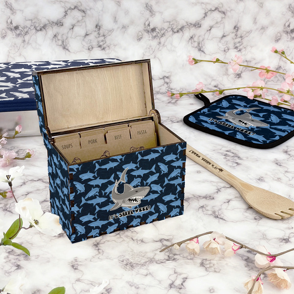 Sharks Recipe Box - Full Color - In Context