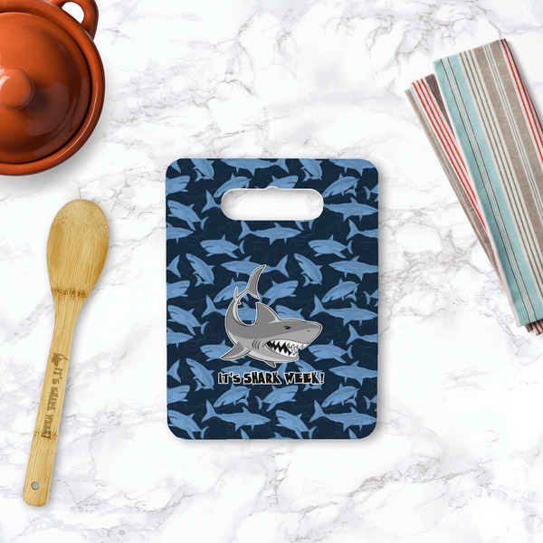 Sharks Rectangle Trivet with Handle - LIFESTYLE