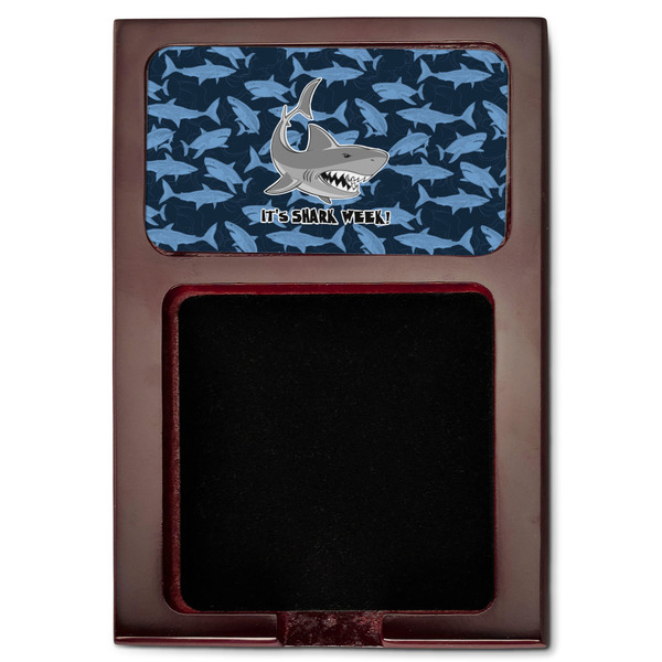 Sharks Red Mahogany Sticky Note Holder - Flat