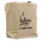 Sharks Reusable Cotton Grocery Bag - Front View