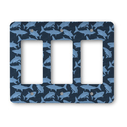 Sharks Rocker Style Light Switch Cover - Three Switch