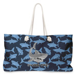Sharks Large Tote Bag with Rope Handles (Personalized)