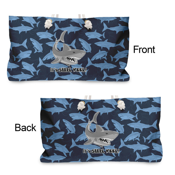 Sharks Large Rope Tote - From & Back View