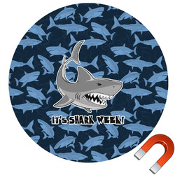 Sharks Round Car Magnet - 6" (Personalized)