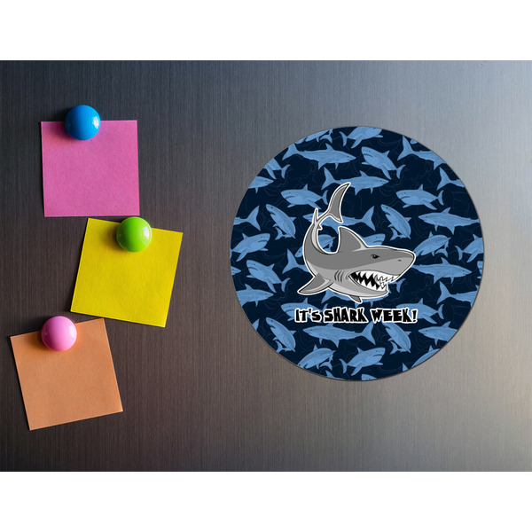 Sharks Round Fridge Magnet - LIFESTYLE