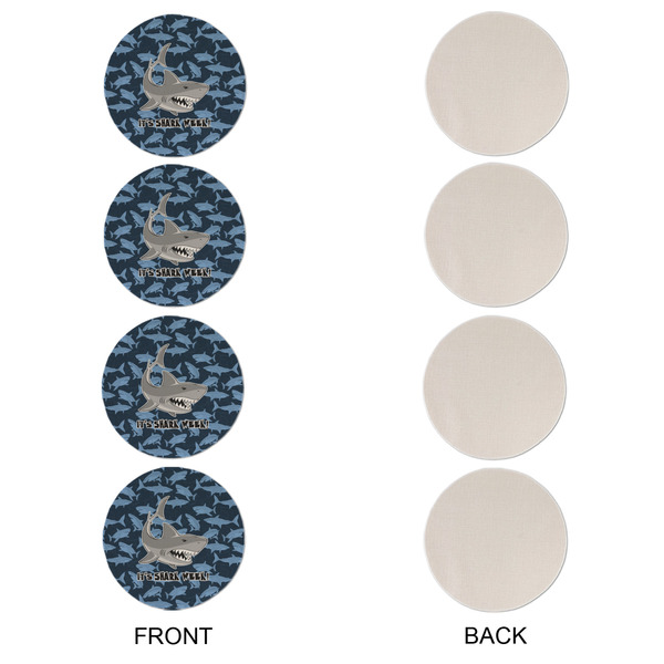 Sharks Round Linen Placemats - APPROVAL Set of 4 (single sided)