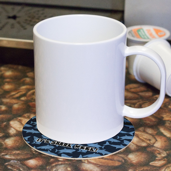 Sharks Round Paper Coaster - With Mug