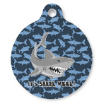Sharks Round Pet ID Tag - Large (Personalized)
