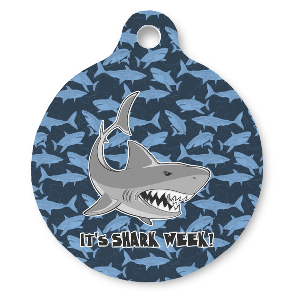 Custom Sharks Round Pet ID Tag - Large (Personalized)