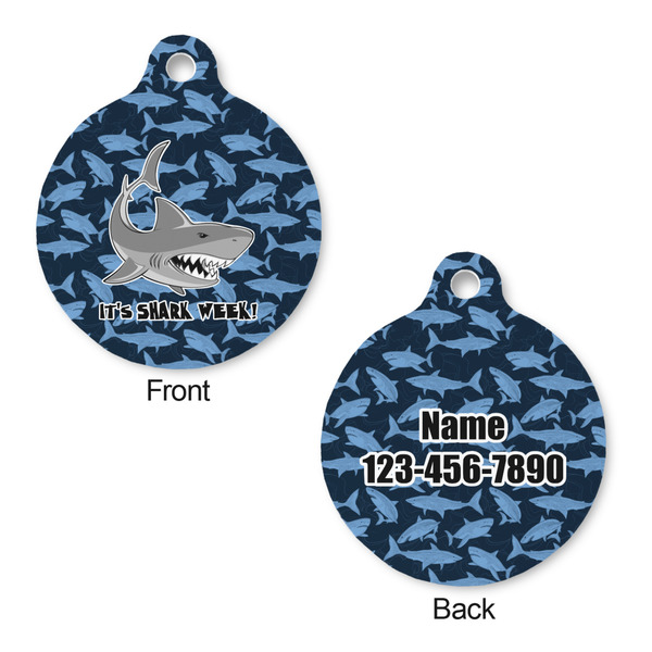 Sharks Round Pet Tag - Front & Back