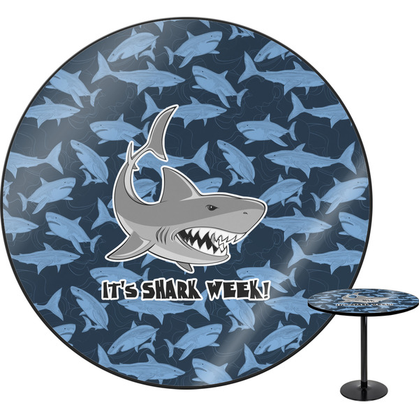Custom Sharks Round Table - 24" (Personalized)