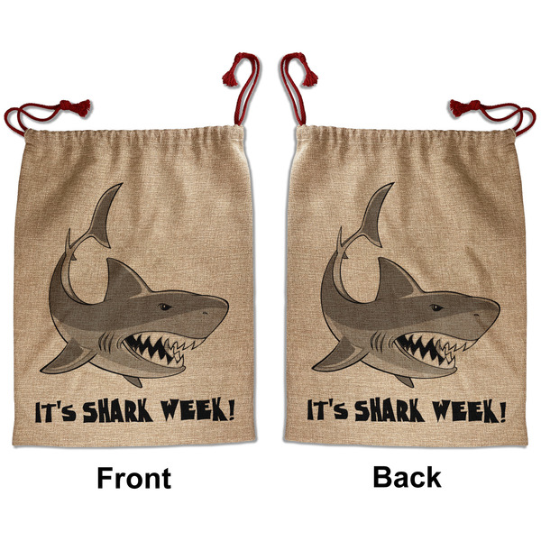 Custom Sharks Santa Sack - Front & Back (Personalized)