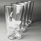 Sharks Set of Four Engraved Pint Glasses - Set View