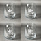 Sharks Set of Four Personalized Stemless Wineglasses (Approval)
