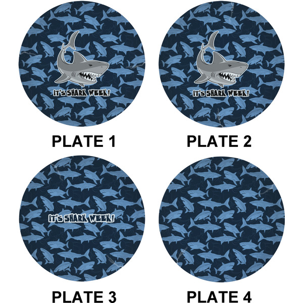 Sharks Set of Lunch / Dinner Plates (Approval)