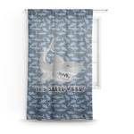 Sharks Sheer Curtain (Personalized)