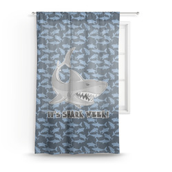 Sharks Sheer Curtain - 50"x84" (Personalized)