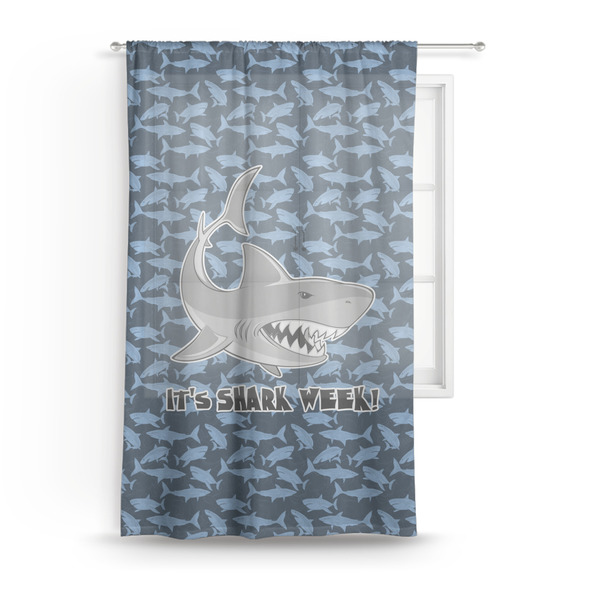 Custom Sharks Sheer Curtain (Personalized)