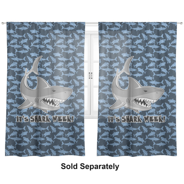 Sharks Sheer Curtains Double