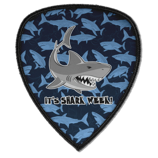 Custom Sharks Iron on Shield Patch A w/ Name or Text
