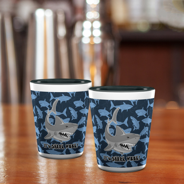 Sharks Shot Glass - Two Tone - LIFESTYLE