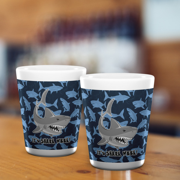 Sharks Shot Glass - White - LIFESTYLE