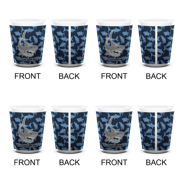 Sharks Shot Glass - White - Set of 4 - APPROVAL