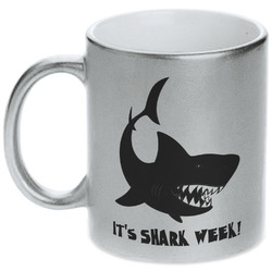 Sharks Metallic Silver Mug (Personalized)