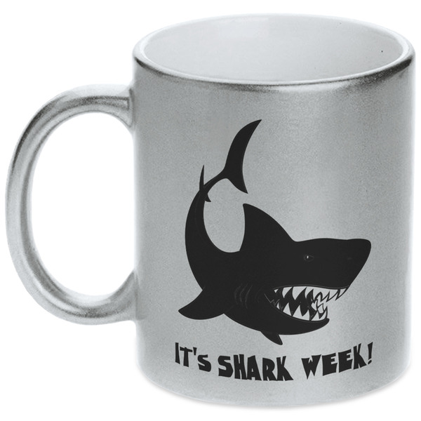 Custom Sharks Metallic Silver Mug (Personalized)