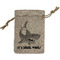 Sharks Small Burlap Gift Bag - Front (Personalized)