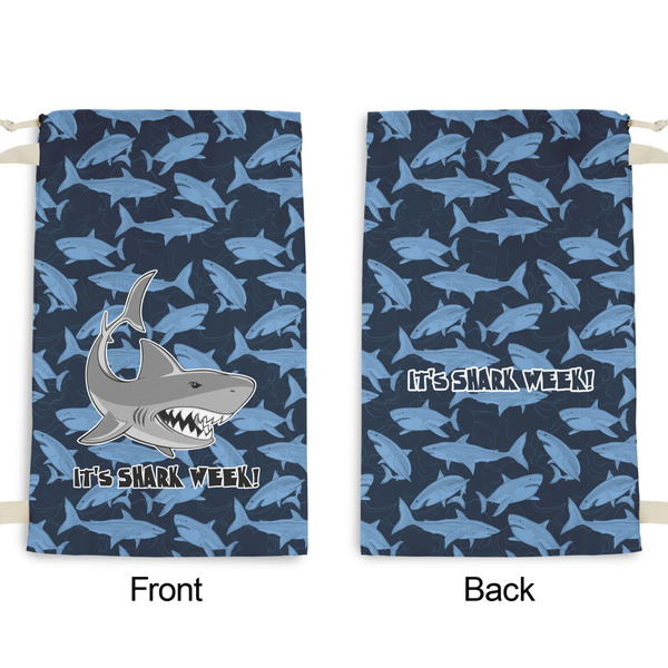 Sharks Small Laundry Bag - Front & Back View