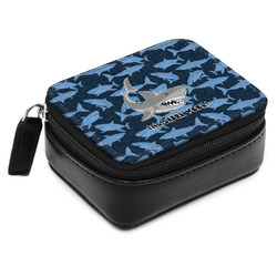 Sharks Small Leatherette Travel Pill Case w/ Name or Text
