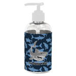 Sharks Plastic Soap / Lotion Dispenser (8 oz - Small - White) (Personalized)