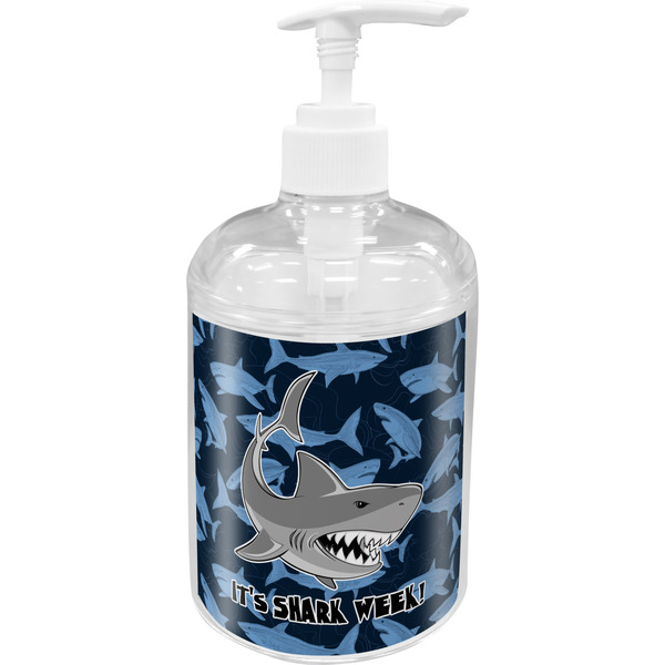Custom Sharks Acrylic Soap & Lotion Bottle (Personalized)