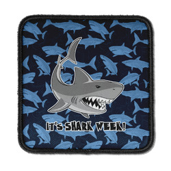 Sharks Iron On Square Patch w/ Name or Text