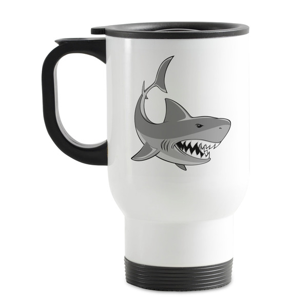 Custom Sharks Stainless Steel Travel Mug with Handle