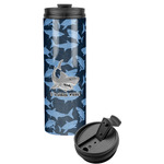 Sharks Stainless Steel Skinny Tumbler - 16 oz (Personalized)