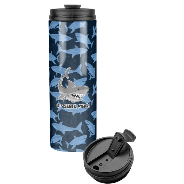 Custom Sharks Stainless Steel Skinny Tumbler (Personalized)