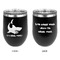 Sharks Stainless Wine Tumblers - Black - Double Sided - Approval