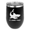 Sharks Stainless Wine Tumblers - Black - Double Sided - Front