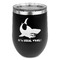 Sharks Stemless Stainless Steel Wine Tumbler - Black - Double Sided (Personalized)