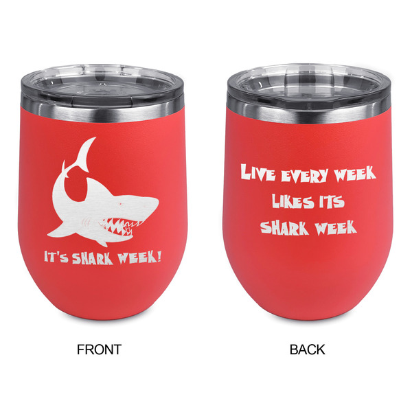 Sharks Stainless Wine Tumblers - Coral - Double Sided - Approval
